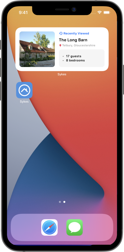 Added functionality to show recently viewed properties on iOS widgets.